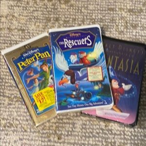 Vintage Set of Disney Collectable VHS Tapes